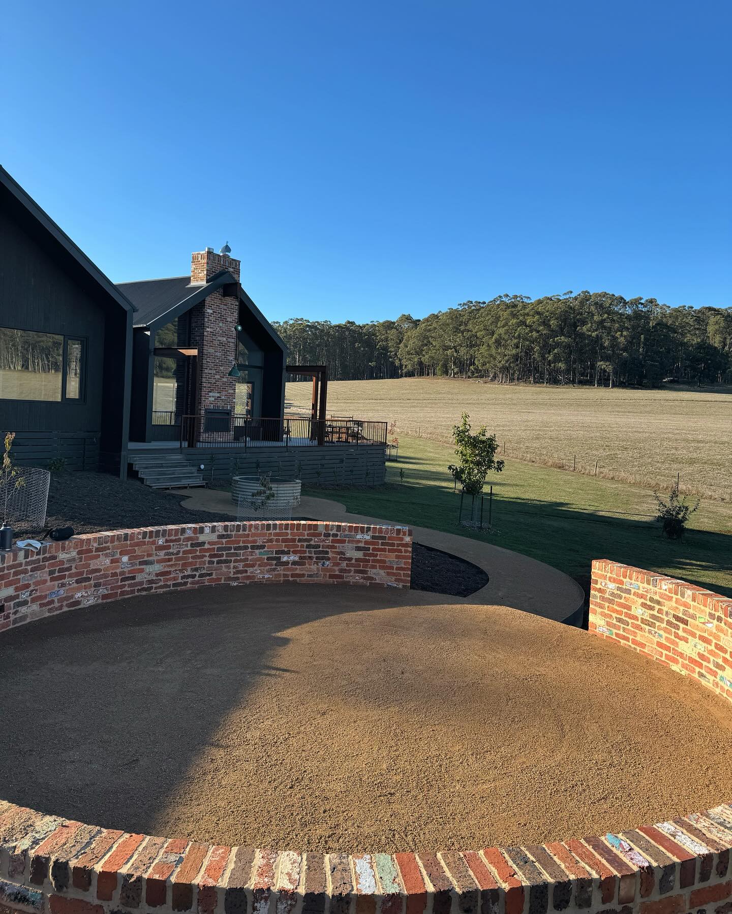 Estate retaining and landscape construction by Bentley Landscapes